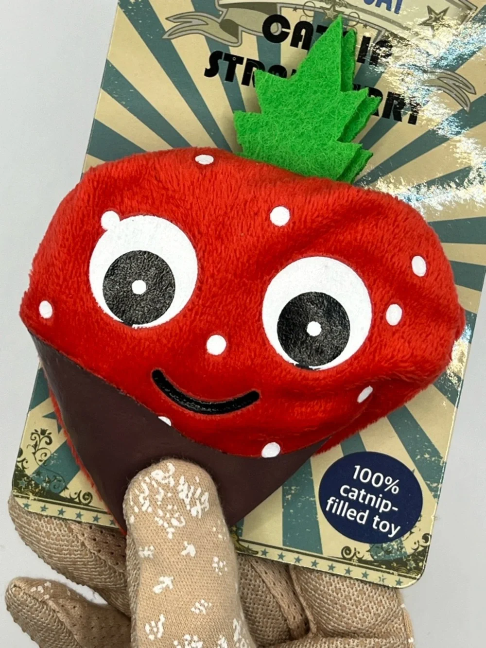 Strawberry Plush Catnip-Filled Toy for Cats